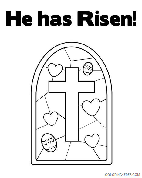 Easter Coloring Pages Holiday Easter He has Risen Printable 2021 0268 Coloring4free