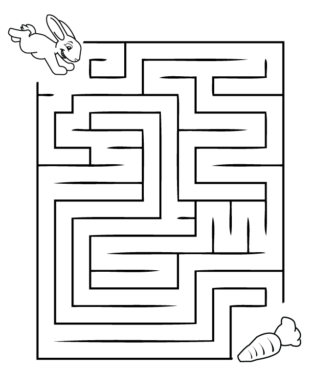 Easter Coloring Pages Holiday Easter Kindergarten Maze Sheet Printable 2021 0297 Coloring4free