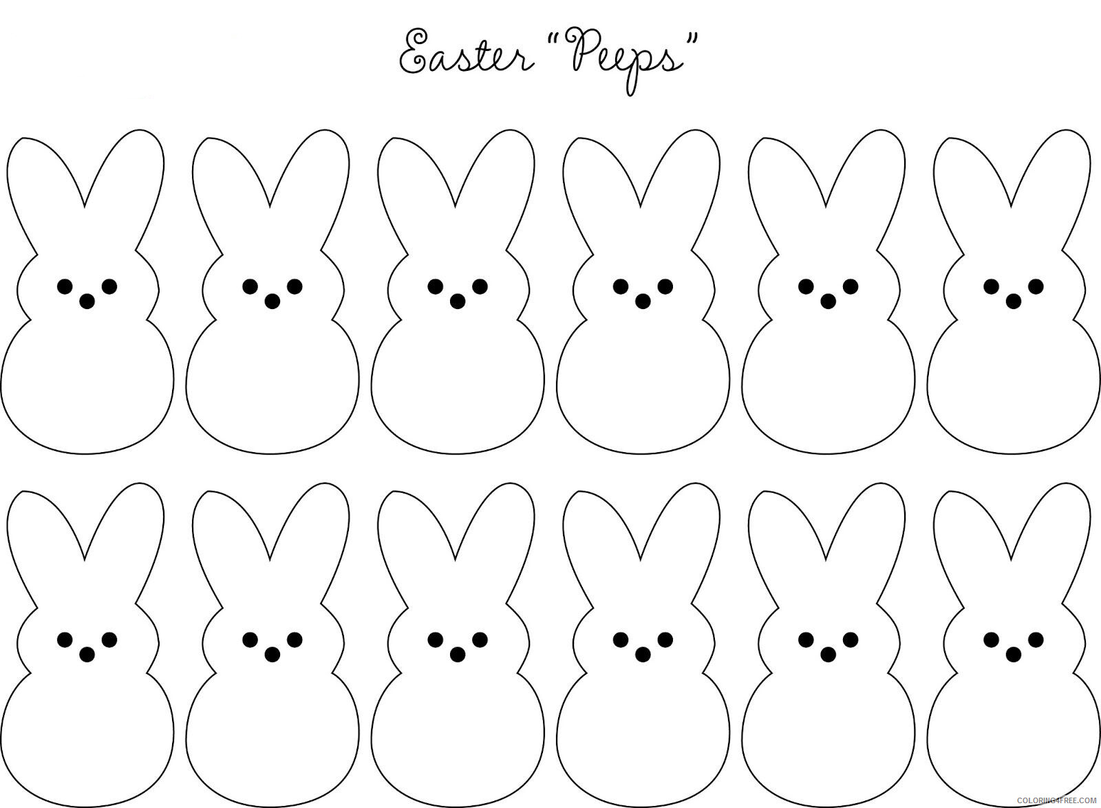 Easter Coloring Pages Holiday Easter Peeps Cut and Activity Printable 2021 0299 Coloring4free