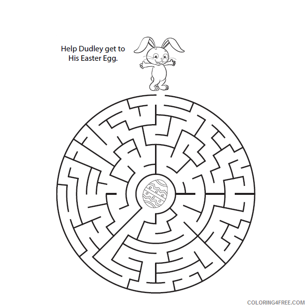 Easter Coloring Pages Holiday Easy Easter Mazes Printable 2021 0303 Coloring4free