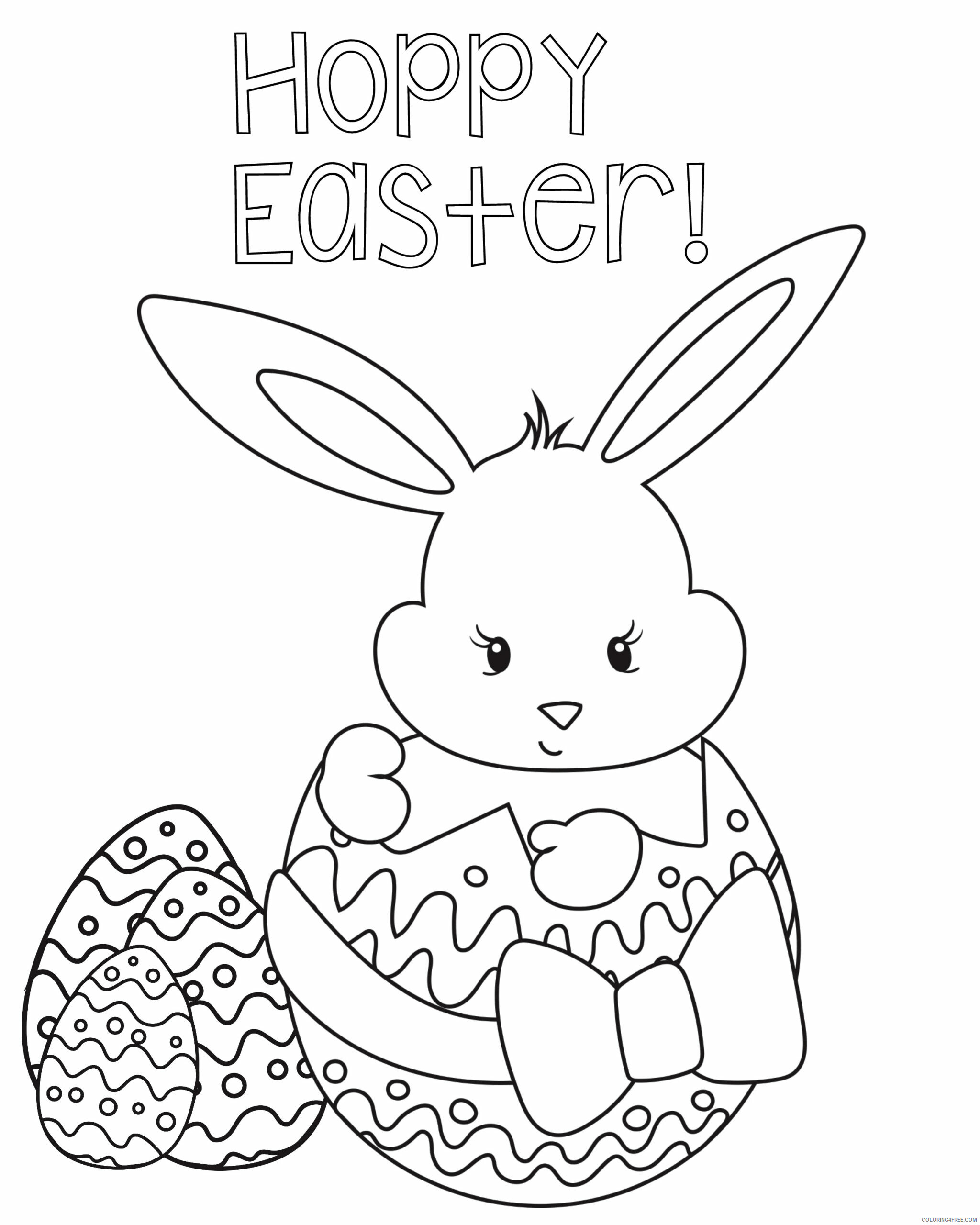 Easter Coloring Pages Holiday Free Happy Easter 2 Printable 2021 0309 Coloring4free