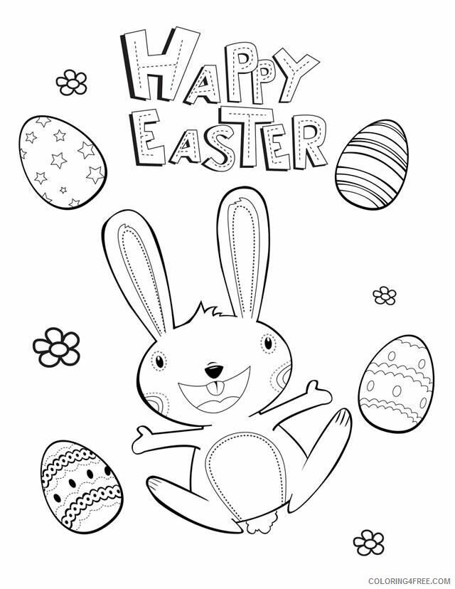 Easter Coloring Pages Holiday Happy Easter Free Printable 2021 0318 Coloring4free