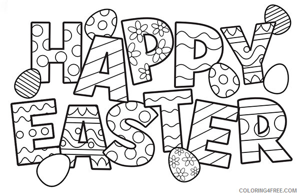 Easter Coloring Pages Holiday Happy Easter Printable 2021 0320 Coloring4free