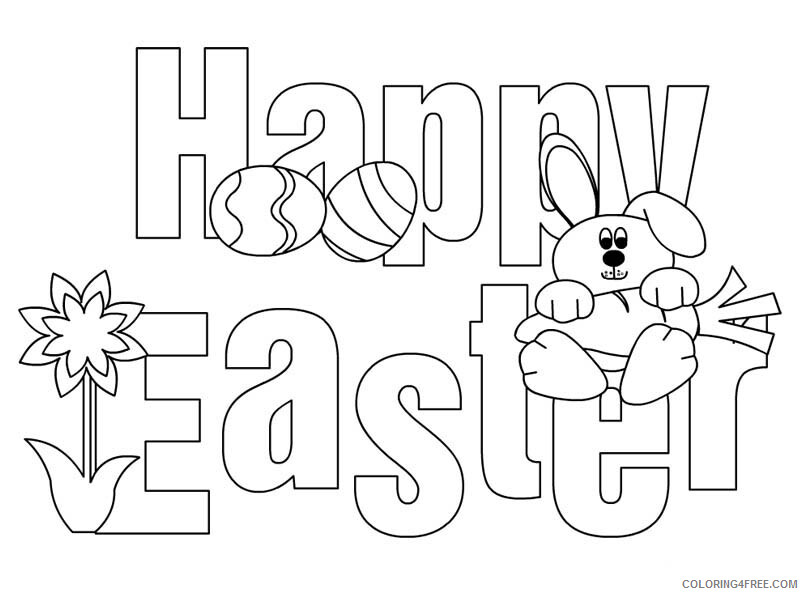 Easter Coloring Pages Holiday Happy Easter Sheet Printable 2021 0321 Coloring4free