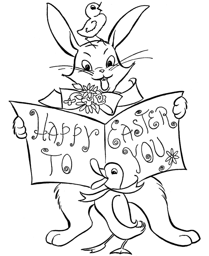Easter Coloring Pages Holiday Happy Easter Worksheet Printable 2021 0322 Coloring4free