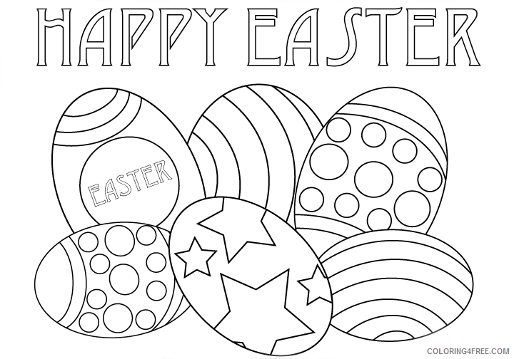 Easter Coloring Pages Holiday Happy Easter Worksheet Printable 2021 0323 Coloring4free