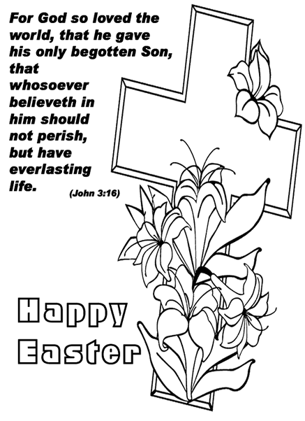 Easter Coloring Pages Holiday Happy Religious Easter Sheet Printable 2021 0329 Coloring4free