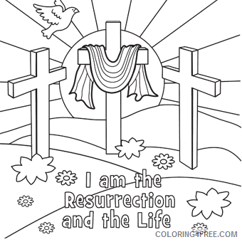 Easter Coloring Pages Holiday I am the Resurrection Religious Easter Printable 2021 0332 Coloring4free