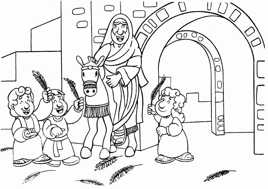 Easter Coloring Pages Holiday Jesus Returns on Palms Sunday Printable 2021 0337 Coloring4free
