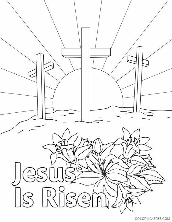 Easter Coloring Pages Holiday Jesus is Risen Easter Printable 2021 0334 Coloring4free