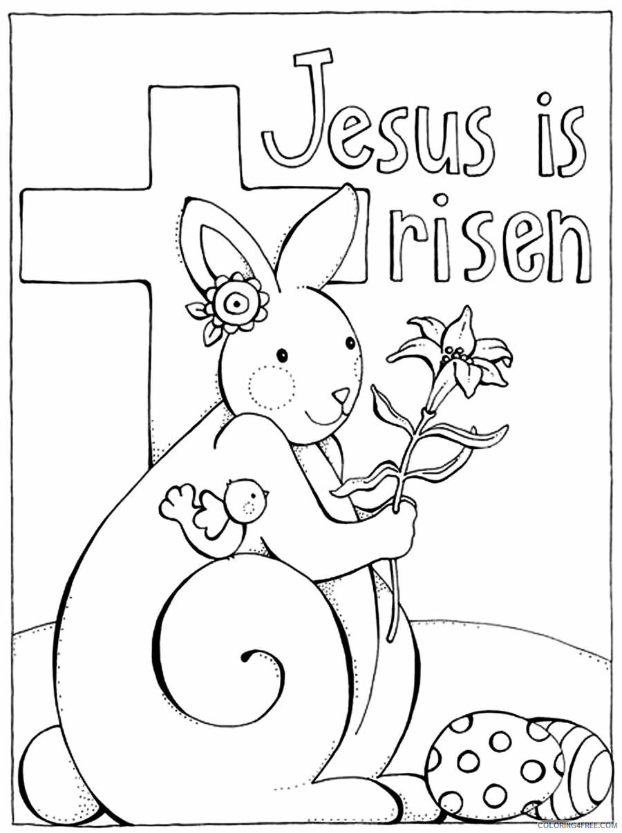 Easter Coloring Pages Holiday Jesus is Risen Easter Printable 2021 0335 Coloring4free