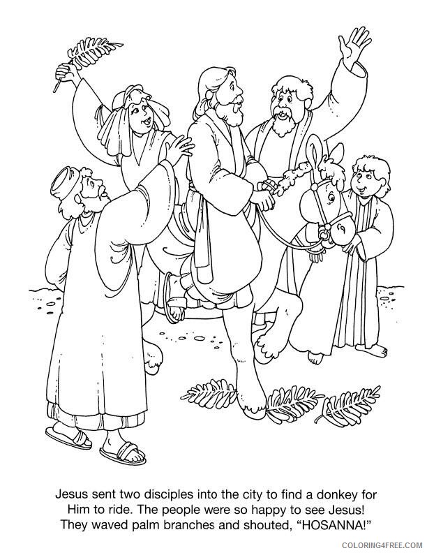 Easter Coloring Pages Holiday Palm Sunday Sheet Printable 2021 0345 Coloring4free