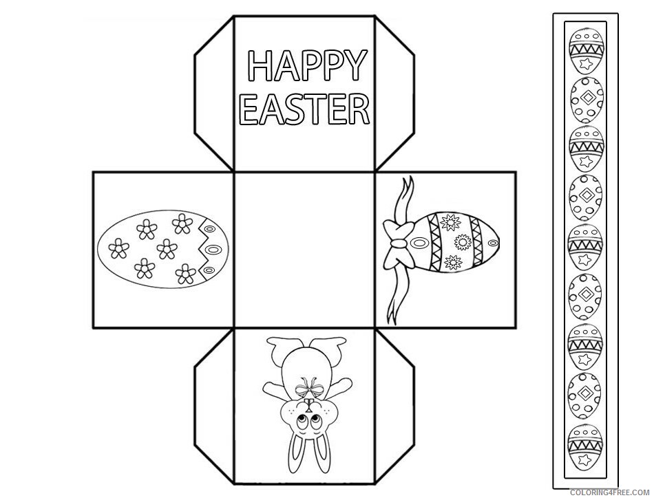 Easter Coloring Pages Holiday Paper Easter Activity Box Template Printable 2021 0346 Coloring4free