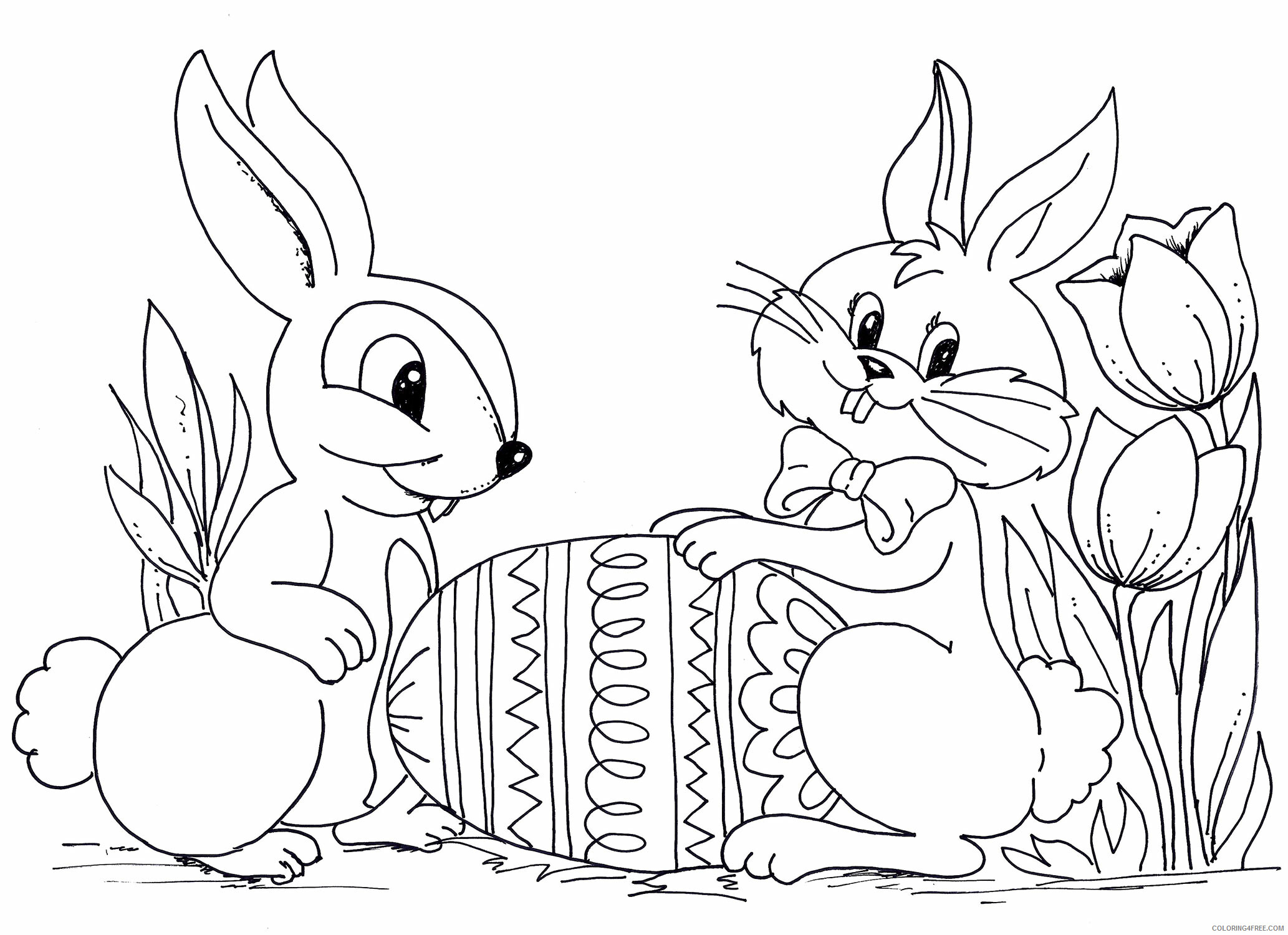 Easter Coloring Pages Holiday Printable Easter 2 Printable 2021 0349 Coloring4free