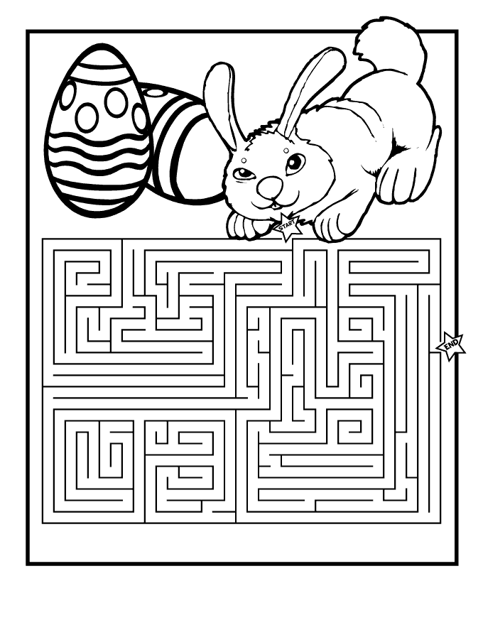 Easter Coloring Pages Holiday Printable Easter Mazes Printable 2021 0353 Coloring4free