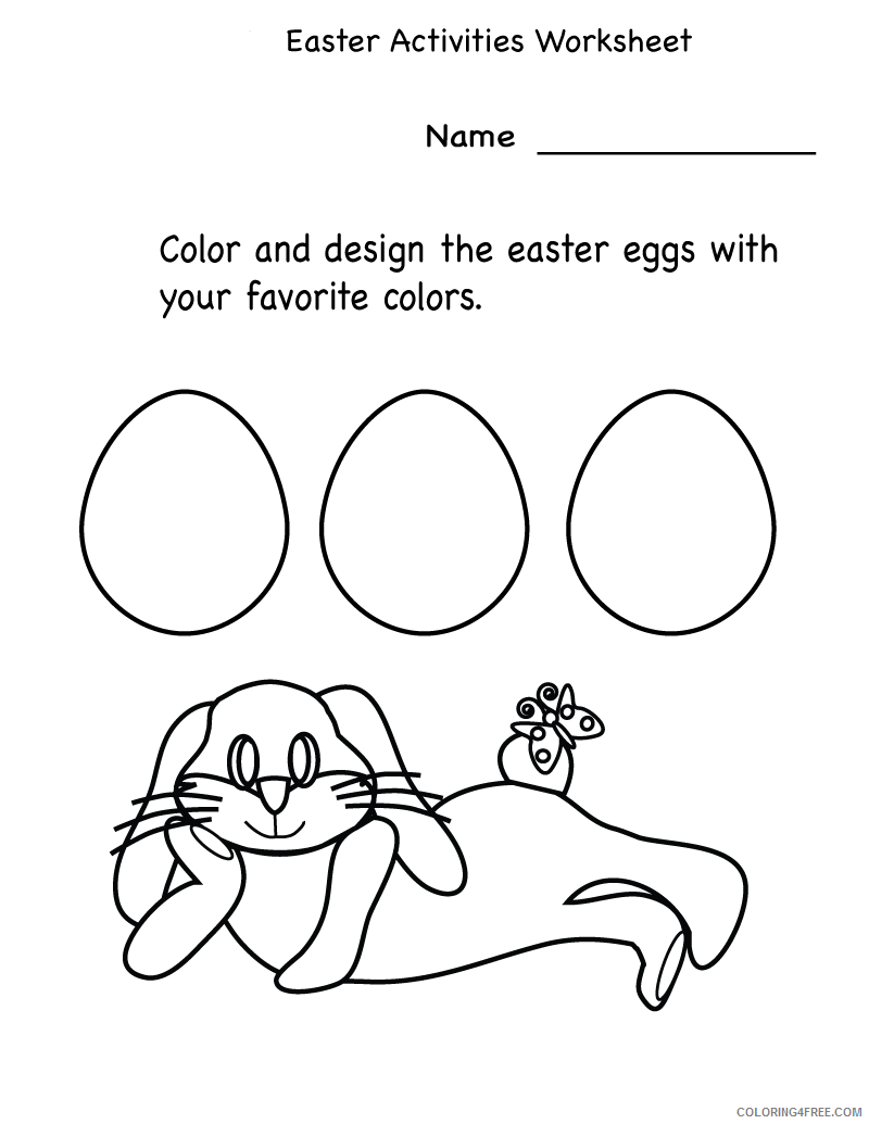 Easter Egg Coloring Pages Holiday Color and Design Easter Eggs Activity Printable 2021 0464 Coloring4free
