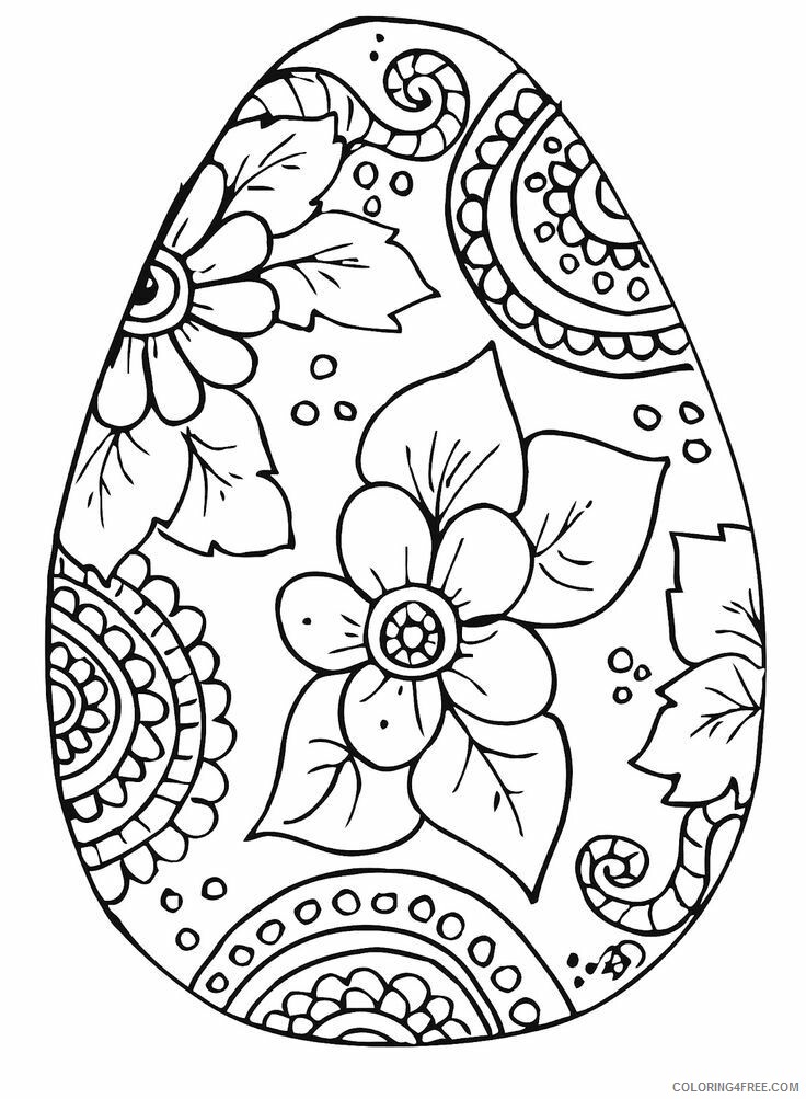 Easter Egg Coloring Pages Holiday Decorative Easter Egg Printable 2021 0472 Coloring4free