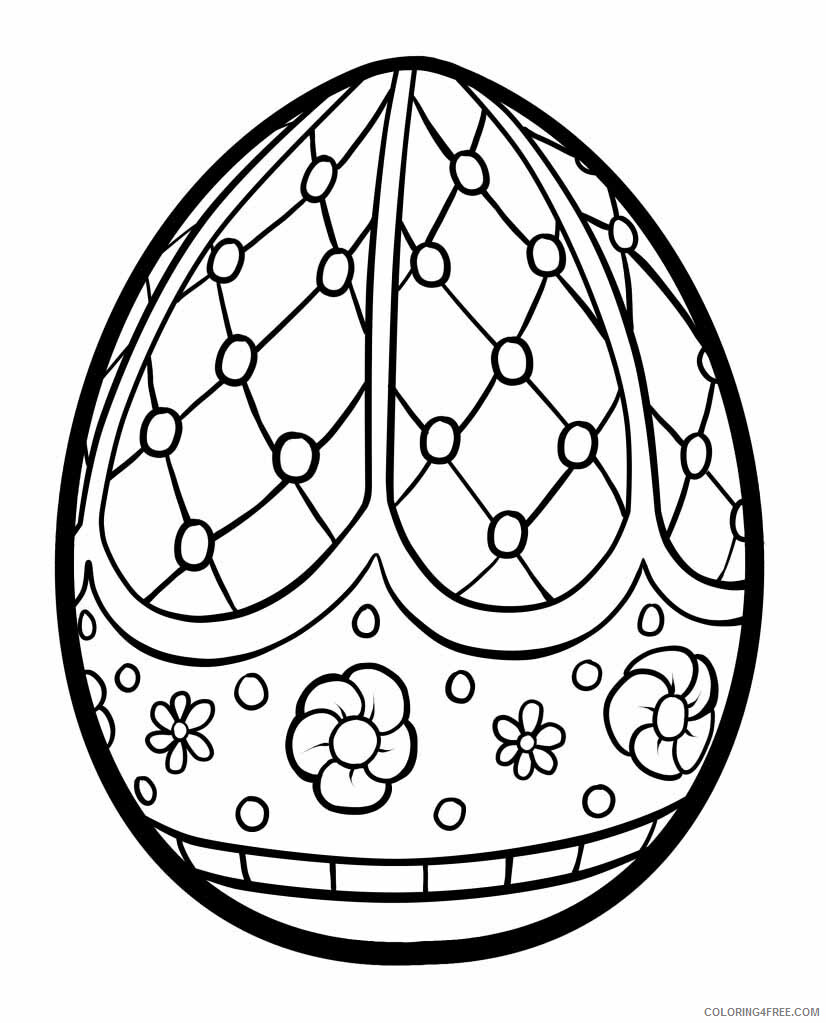 Easter Egg Coloring Pages Holiday Easter Decorative Easter Egg Printable 2021 0475 Coloring4free