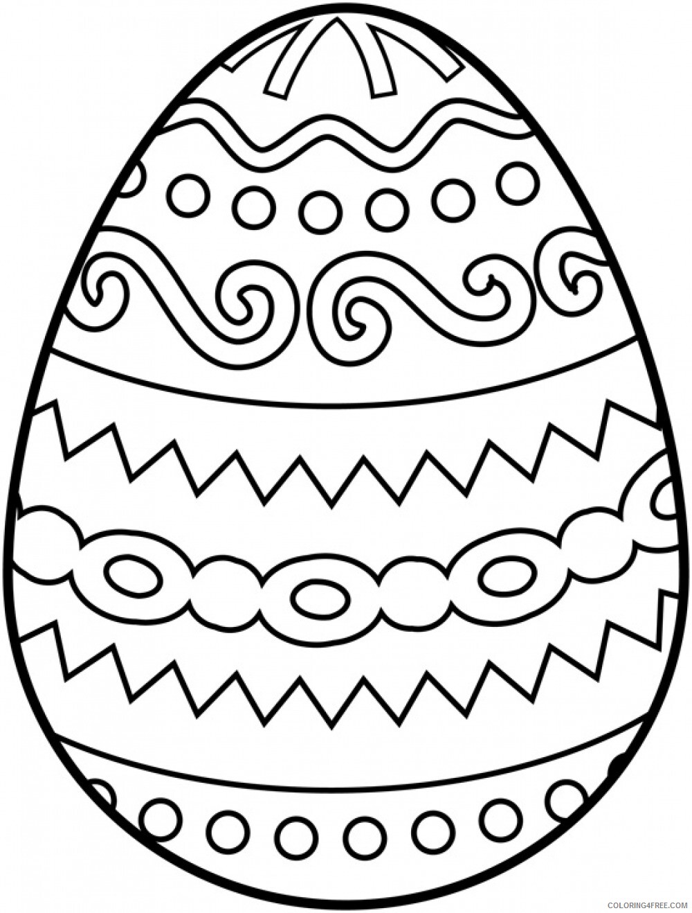 Easter Egg Coloring Pages Holiday Easter Egg Easter Printable 2021 0496 Coloring4free