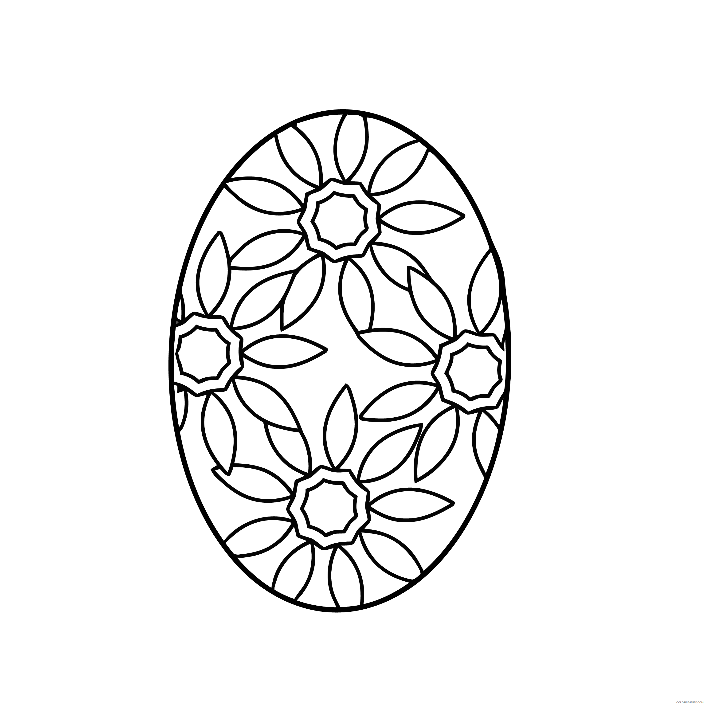 Easter Egg Coloring Pages Holiday Easter Egg for Kids Printable 2021 0490 Coloring4free