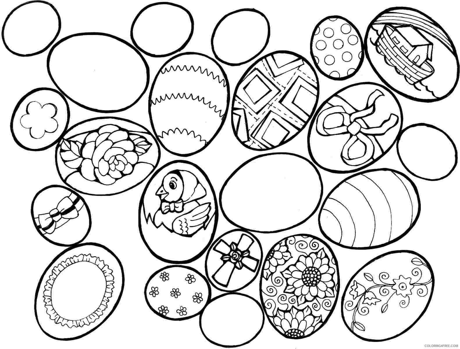 Easter Egg Coloring Pages Holiday Easter Eggs 3 Printable 2021 0500 Coloring4free
