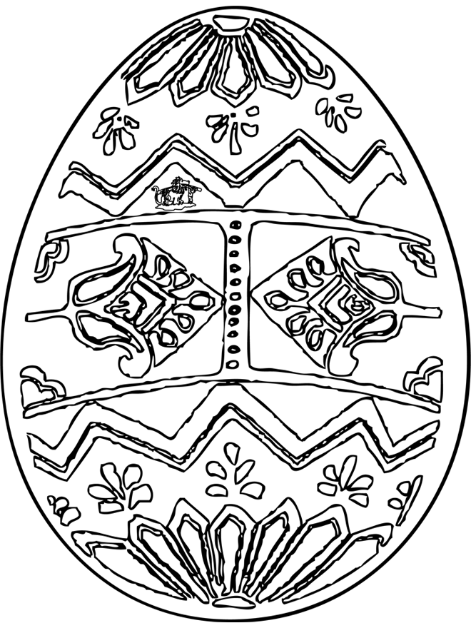 Easter Egg Coloring Pages Holiday Flourish Easter Egg Printable 2021 0507 Coloring4free