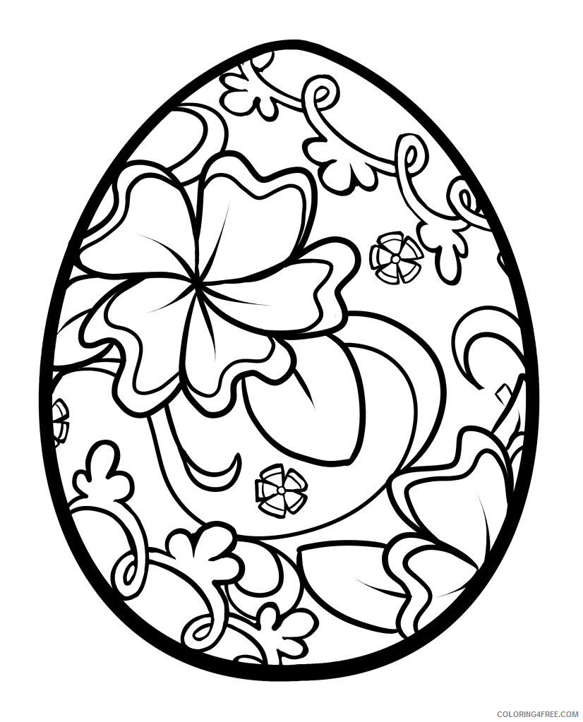 Easter Egg Coloring Pages Holiday Fourish Easter Egg Easter Printable 2021 0508 Coloring4free