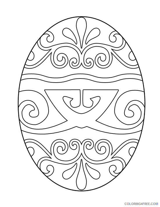 Easter Egg Coloring Pages Holiday Free Easter Egg 2 Printable 2021 0512 Coloring4free