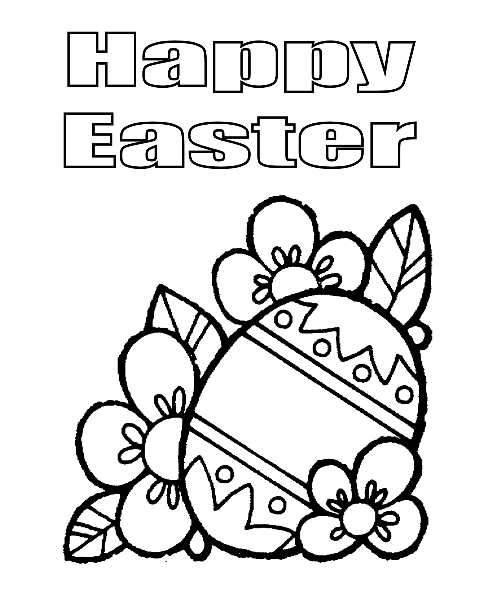 Easter Egg Coloring Pages Holiday Happy Easter Egg Printable 2021 0514 Coloring4free