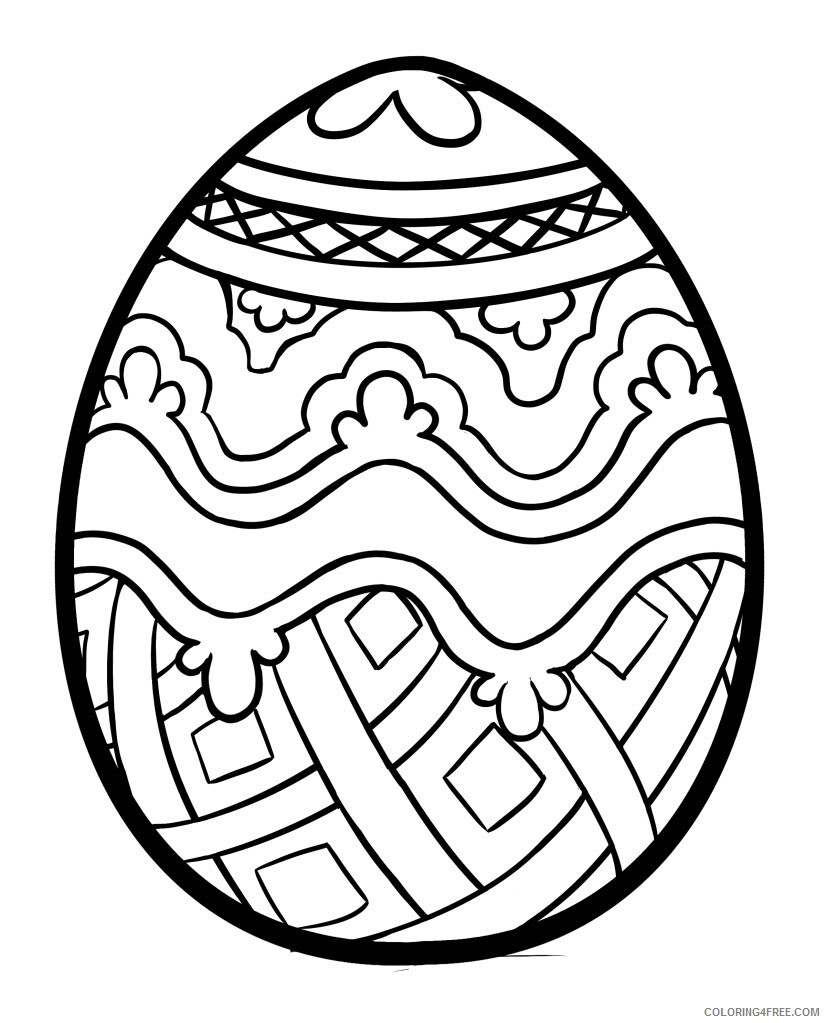 Easter Egg Coloring Pages Holiday Printable Easter Egg Printable 2021 0518 Coloring4free