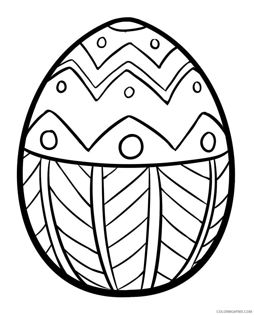 Easter Egg Coloring Pages Holiday Simple Easter Egg Printable 2021 0523 Coloring4free