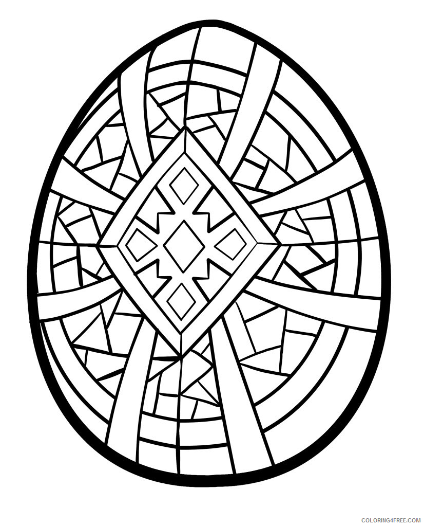 Easter Egg Coloring Pages Holiday Ukranian Easter Egg Printable 2021 0524 Coloring4free