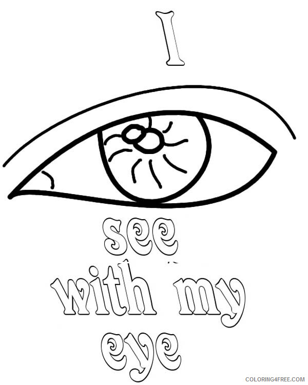 Eyes Coloring Pages for Kids I See with My Eyes Printable 2021 185 Coloring4free