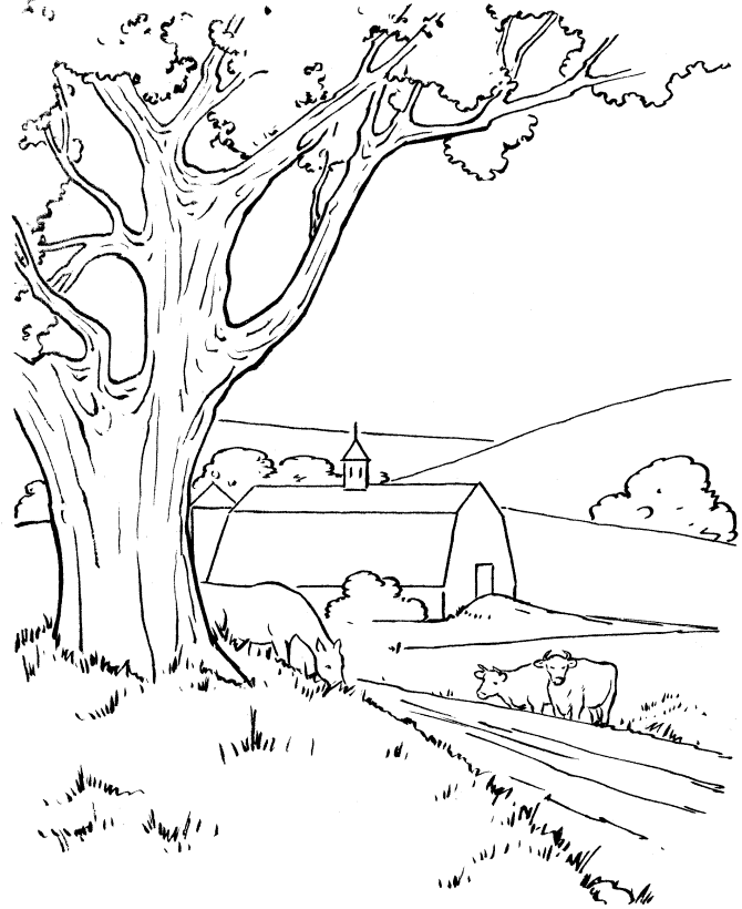 Farm Coloring Pages for Kids Farm Scene Printable 2021 225 Coloring4free