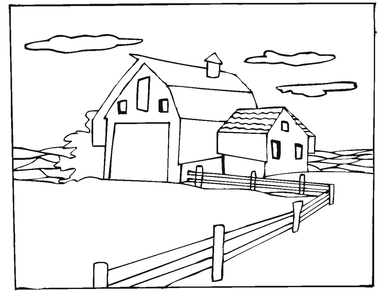 Farm Coloring Pages for Kids Farm Scene Printable 2021 226 Coloring4free