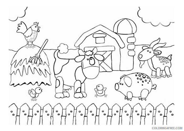 Farm Coloring Pages For Kids Farm Sheets Printable 2021 220 Coloring4free Coloring4free Com