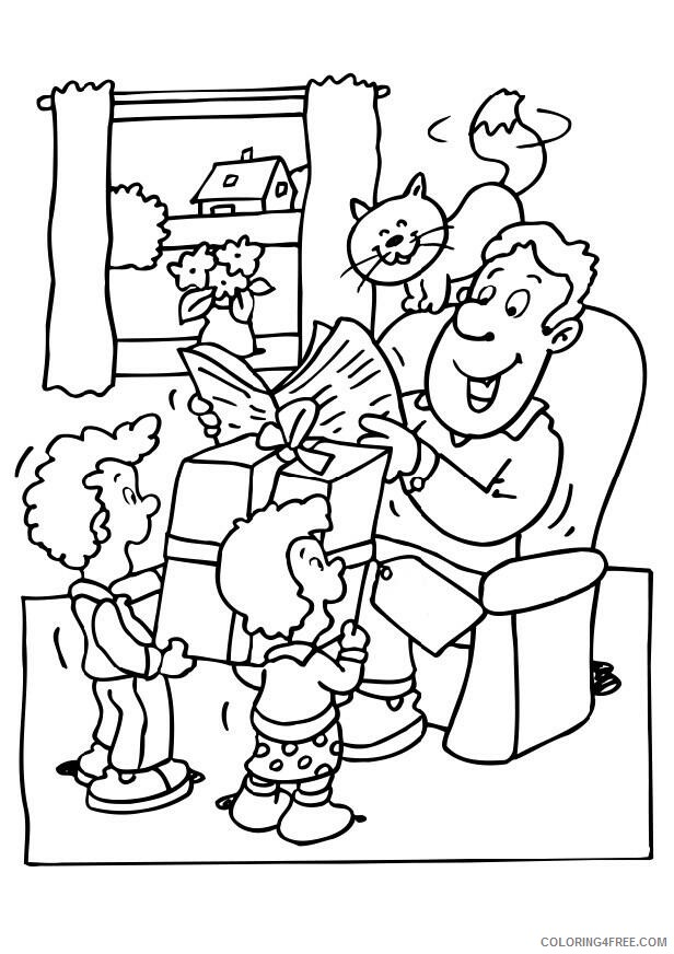 Fathers Day Coloring Pages Holiday Fathers Day Presents Printable 2021 0562 Coloring4free