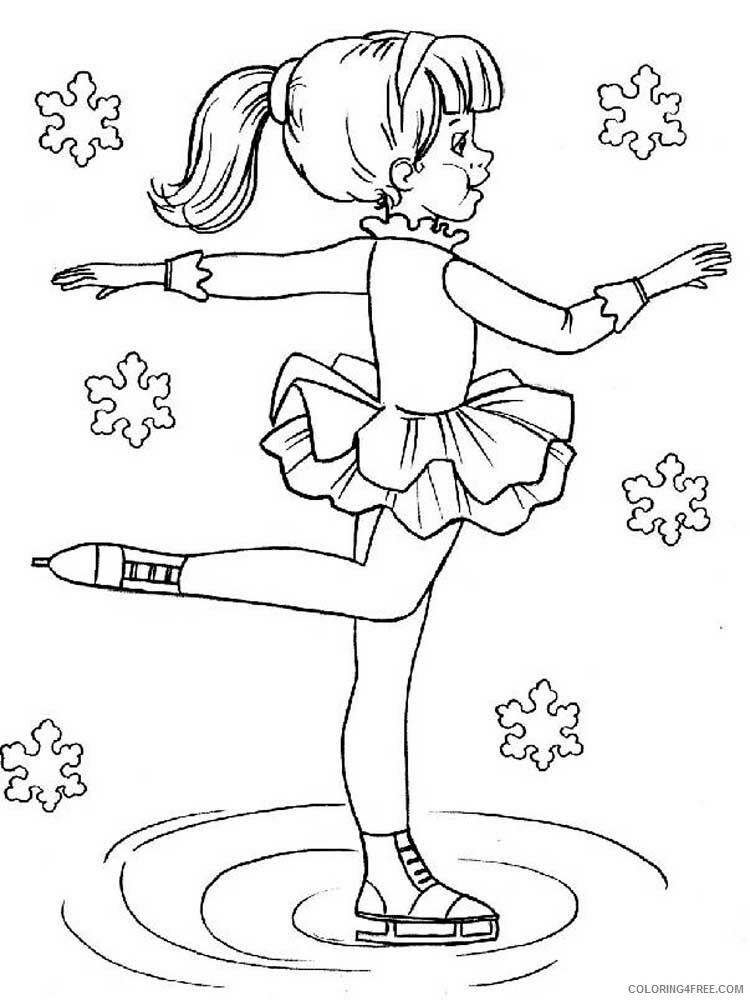 Figure Skater Coloring Pages for Kids figure skater 2 Printable 2021 231 Coloring4free