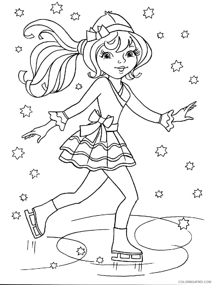 Figure Skater Coloring Pages for Kids figure skater 4 Printable 2021 232 Coloring4free