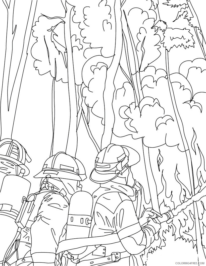 Firefighter Coloring Pages for Kids Firefighter Kids Printable 2021 245 Coloring4free