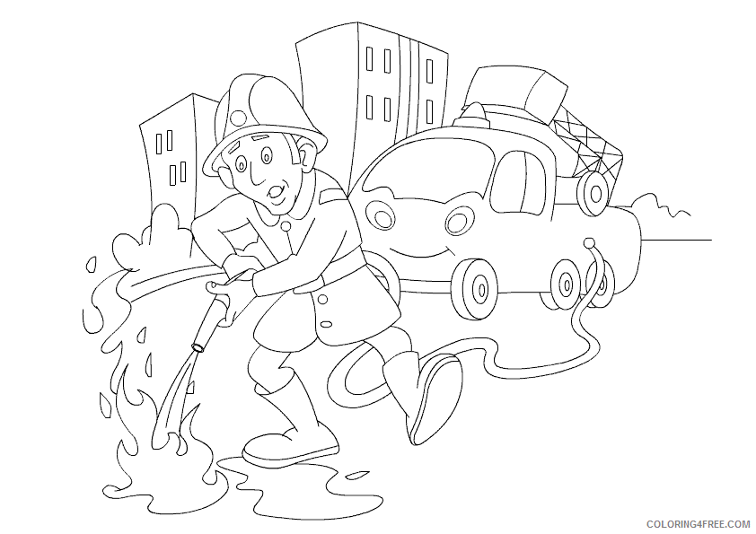 Firefighter Coloring Pages for Kids Printable Firefighter Printable 2021 260 Coloring4free