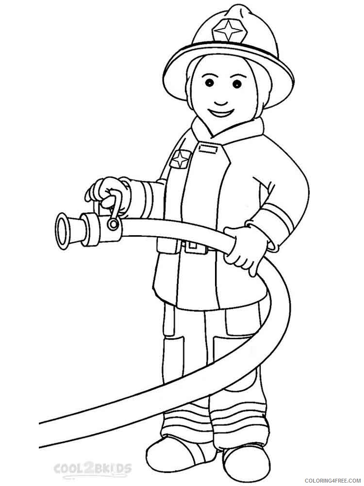 Firefighter Coloring Pages for Kids firefighter 3 Printable 2021 241 Coloring4free