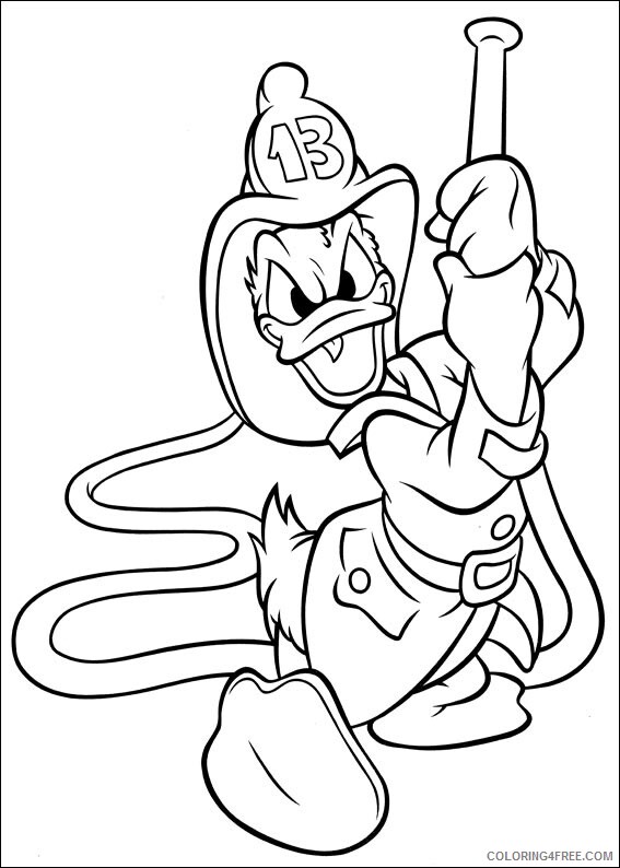 Firefighter Coloring Pages for Kids firefighter donald Printable 2021 235 Coloring4free