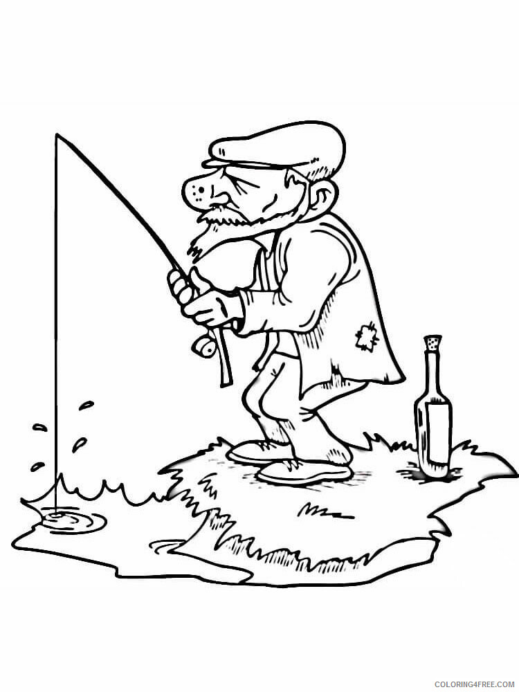 Fisherman Coloring Pages for Kids fisherman 11 Printable 2021 261 Coloring4free