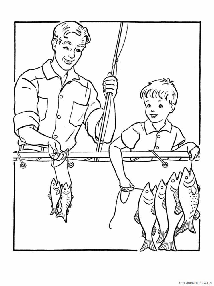 Fisherman Coloring Pages for Kids fisherman 12 Printable 2021 262 Coloring4free
