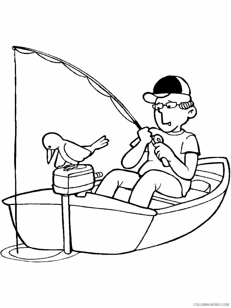 Fisherman Coloring Pages for Kids fisherman 3 Printable 2021 264 Coloring4free