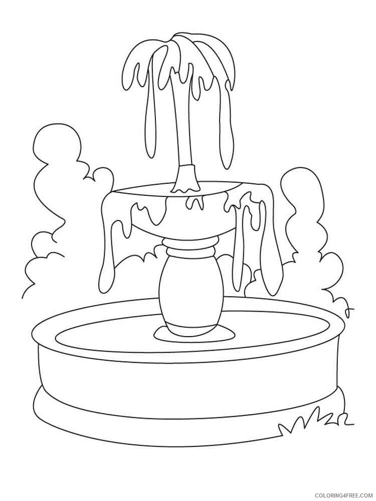 Fountain Coloring Pages for Kids fountain 9 Printable 2021 270 Coloring4free