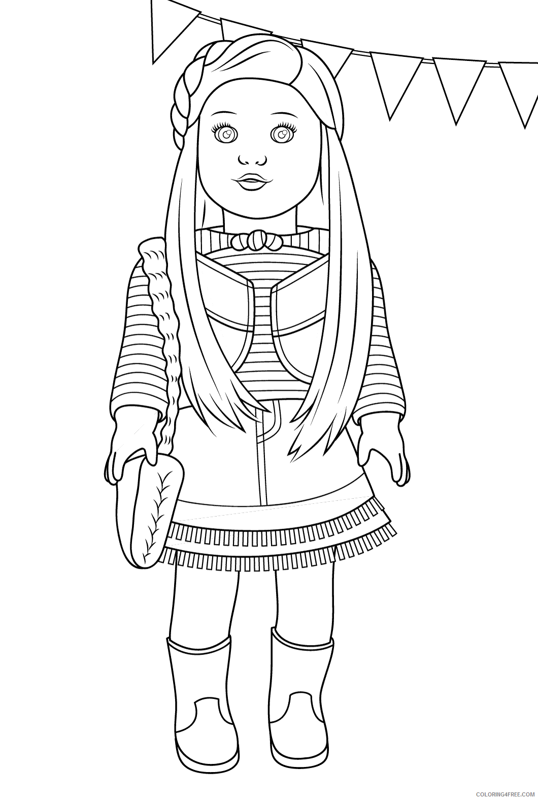 Girl Coloring Pages for Girls American Girl Printable 2021 0516 Coloring4free