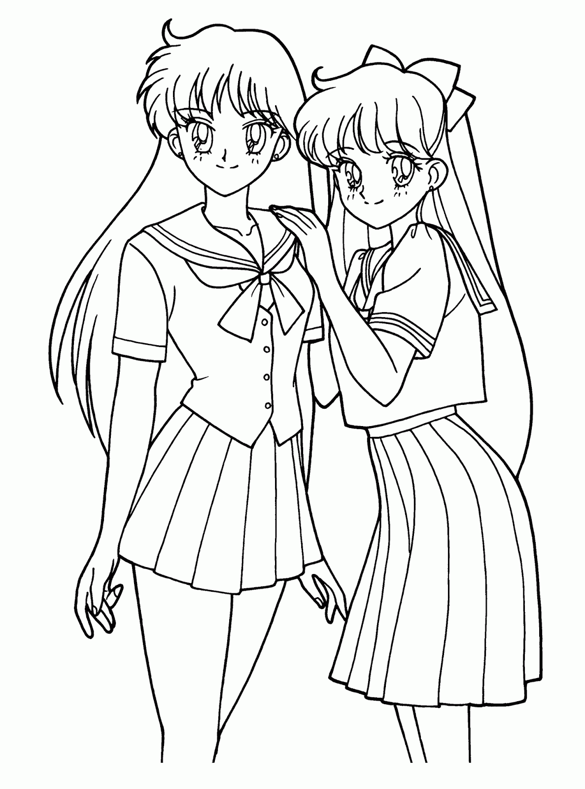 Girl Coloring Pages for Girls Anime Girls Printable 2021 0524 Coloring4free