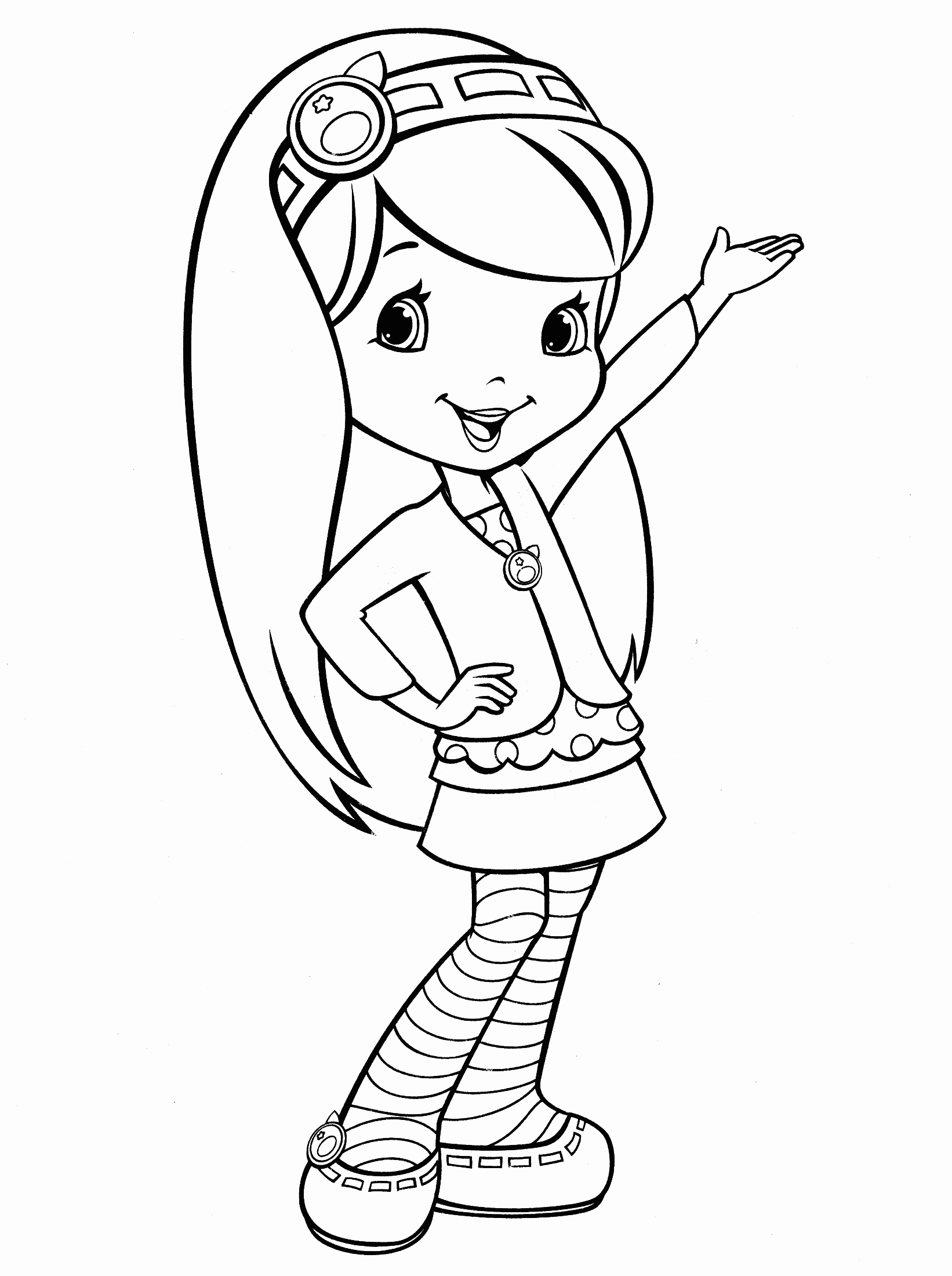 Girl Coloring Pages for Girls Blueberry Muffin Girl Printable 2021 0528 Coloring4free